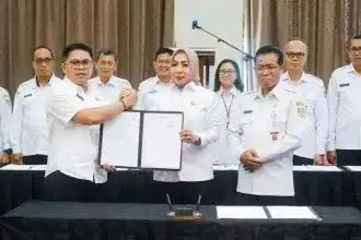 Keterangan foto: Proses penandatanganan perpanjangan kerja sama antara Pemerintah Kota Magelang dan Kejaksaan Negeri Kota Magelang di Hotel Atria Magelang, Rabu (7/1/2026).