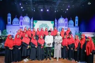 Sekretaris Daerah Jawa Tengah Sumarno saat menjadi narasumber program Mutiara Ramadan TVRI Jawa Tengah di Studio I TVRI Jateng, Kabupaten Demak, Selasa (20/1/2026).