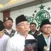 Ketua Umum PBNU KH Yahya Cholil Staquf memberikan keterangan kepada awak media usai peresmian Gedung PCNU Kota Semarang di Jalan Puspogiwang I, Kota Semarang, Jawa Tengah, Sabtu (24/1/2026).